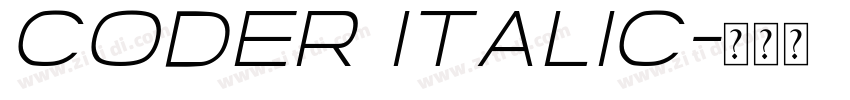 Coder Italic字体转换